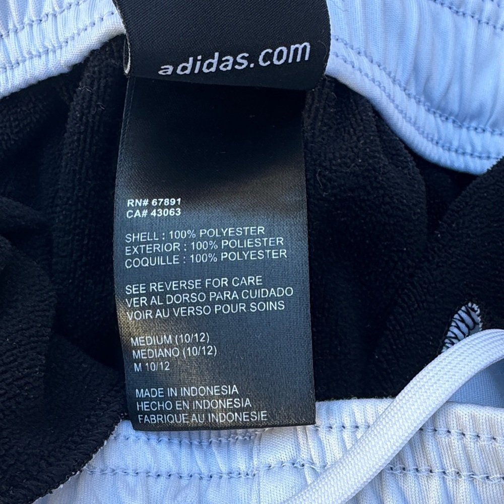 Adidas Kids Black Joggers with White Stripes - Picture 4 of 4